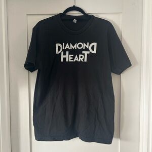 Lady GaGa Diamond Heart Black T-Shirt